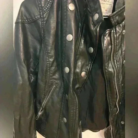 Free People New Dawn Faux-Leather Jacket Size XS - Picture 6 of 6